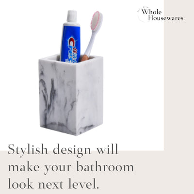 Bathroom Organizer Accessories Set With Soap Dispenser, Toothbrush