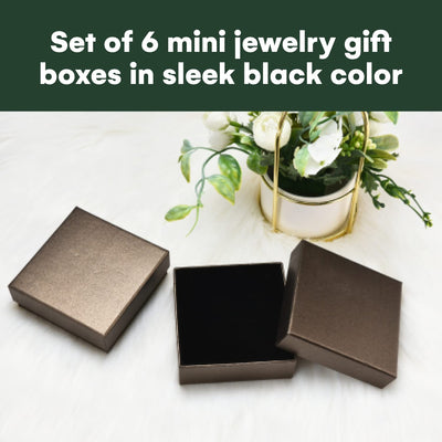 Jewelry Box Gift (6 Pack) - Small Cardboard Jewelry Boxes Packaging