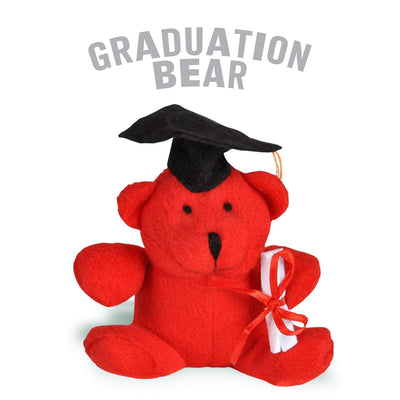 Kicko Adorable Graduation Bear - 6 Pack - 4.5 Inch Academic Plush Bears in Different