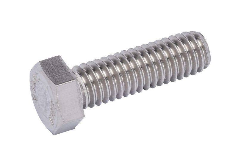 3/8"-16 X 1-1/4" (25pc) Stainless Hex Head Bolt, Fully Threaded, 18-8 Stainless