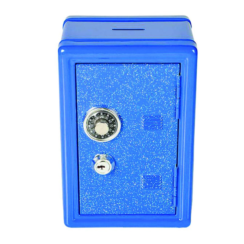 Kicko Glitter Locker Safe Bank - Colors Vary - 7 Inch Colored Coin Bank with Keys