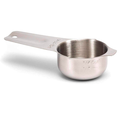 2lbDepot 1/2 Cup Measuring Cup Stainless Steel Metal, Accurate, Engraved Markings US