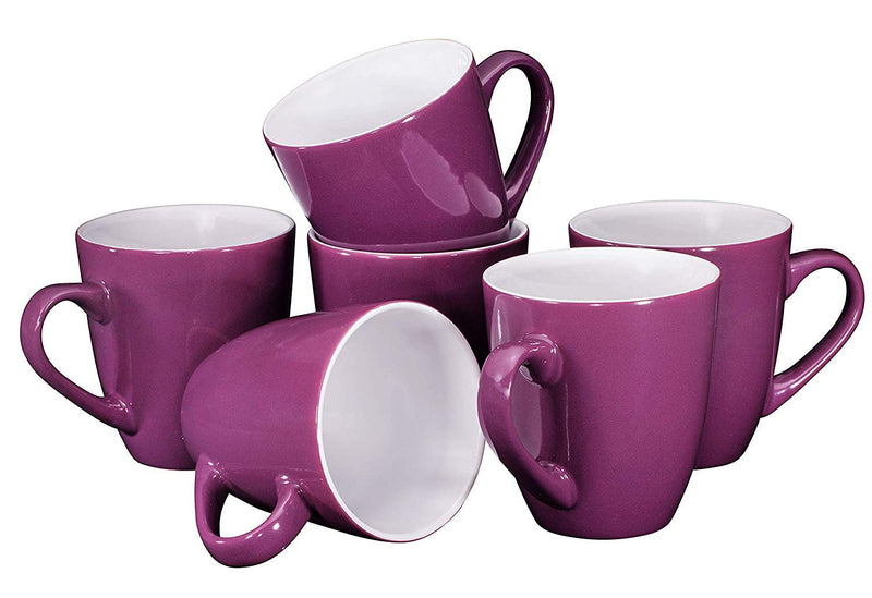 Coffee Mug Set Set of 6 Large-sized 16 Ounce Ceramic Coffee Mugs Restaurant Coffee Mugs