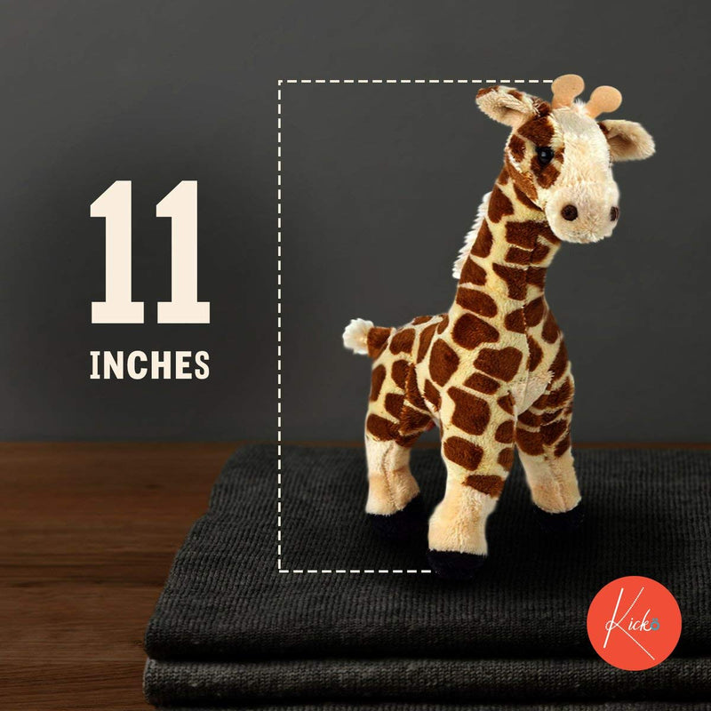 Kicko Soft Plush Giraffe - 11 Inch Stuffed Jungle Animal Toy And Pillow For Bedtime Pal