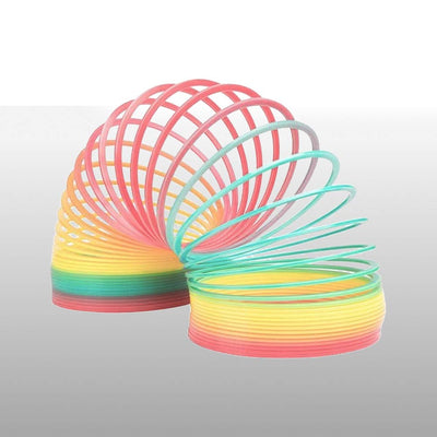 Kicko Plastic Coil Spring - 12 Pack - Multi-Color Rainbow Coils for Class Rewards