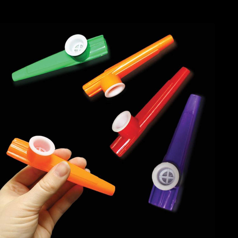 Kicko Plastic Kazoo  24 Pack Assorted Colors Noisemakers - Two Dozen Musical