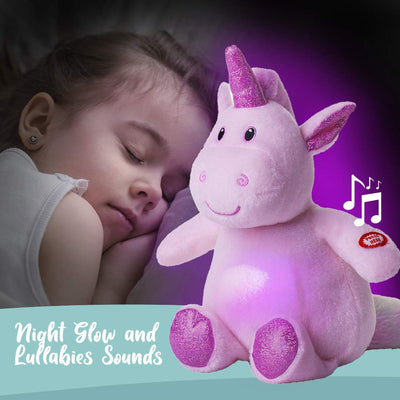 Dazmers Light up Soft Plush Unicorn Toy - LED Stuffed Animals with Colorful Night Lights