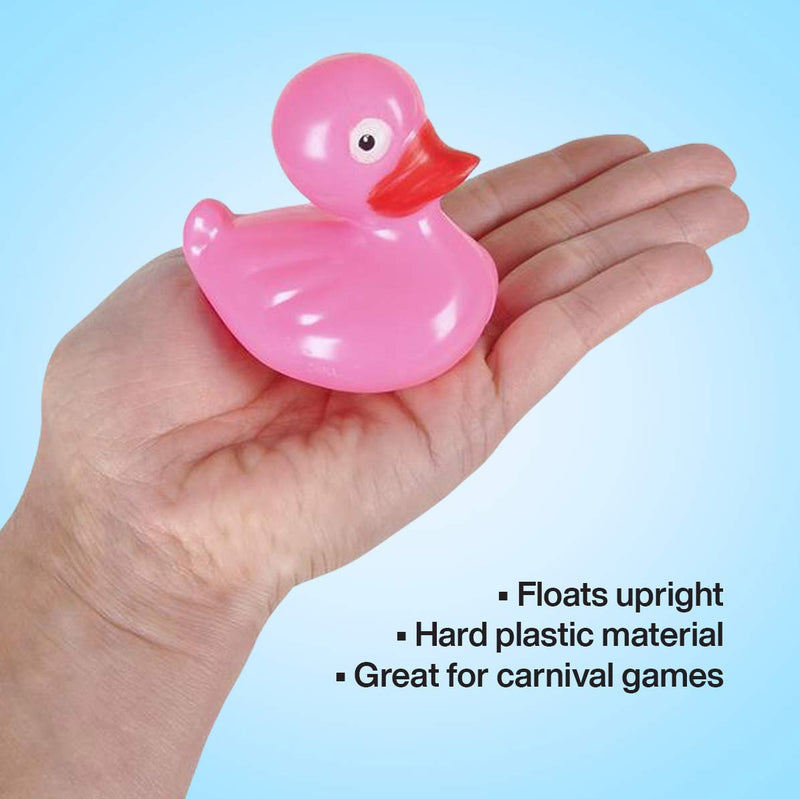 Kicko Plastic Ducks - 12 Pack - Assorted, 2 Inch - Floating Ducks for Kids Party Favors