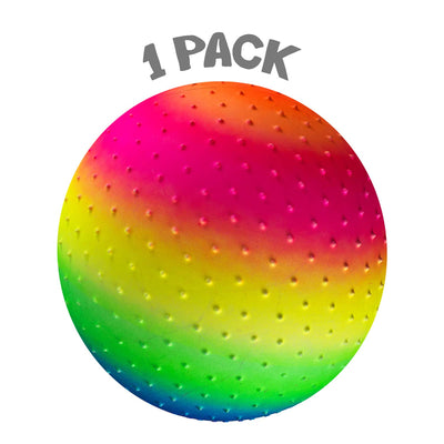 Kicko Rainbow Knobby Ball - 1 Pack - 18 Inch - for Kids, Party Favors, Stocking Stuffers