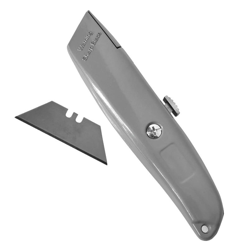 Katzco Retractable Utility Knife - Box Cutter  2 Notch Replacement Utility Blades - 3