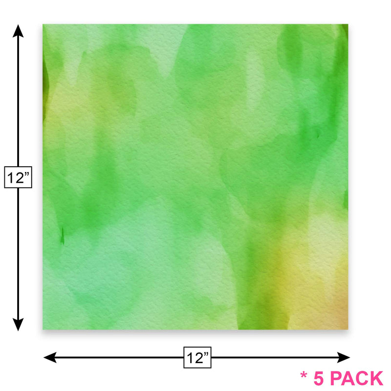 Craftopia Craft Vinyl Squares - 12 x 12-Inch Watercolor Patterned Sheets for Design