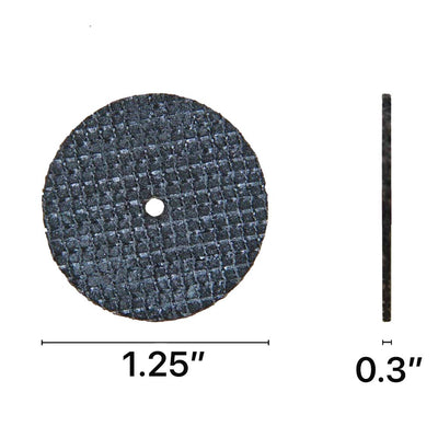 Katzco Reinforced Cut-Off Wheels - 100 Pieces - 1.5 Inches - Abrasive Disc for Cutting All