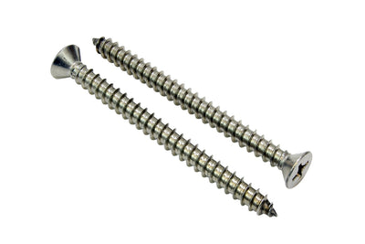 #14 X 3'' Stainless Flat Head Phillips Wood Screw, (25 pc), 18-8 (304) Stainless Steel Screws by Bolt Dropper