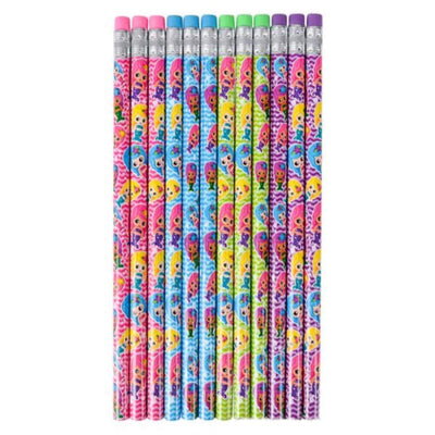 Kicko Assorted Mermaid Pencils - 24 Pack - 7.5 Inches - for Kids, Party Favors, Stocking