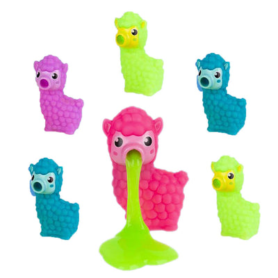 Kicko Alpaca Slime - 6 Pack - Colored Gooey Slimes with a 3.5 Inch Alpaca Container - Good