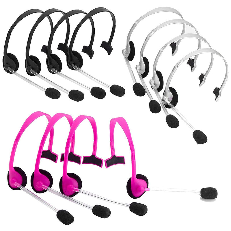 Kicko Toy Microphone Headband - 12 Pack - 6 Inches - for Kids, Party Favors, Stocking