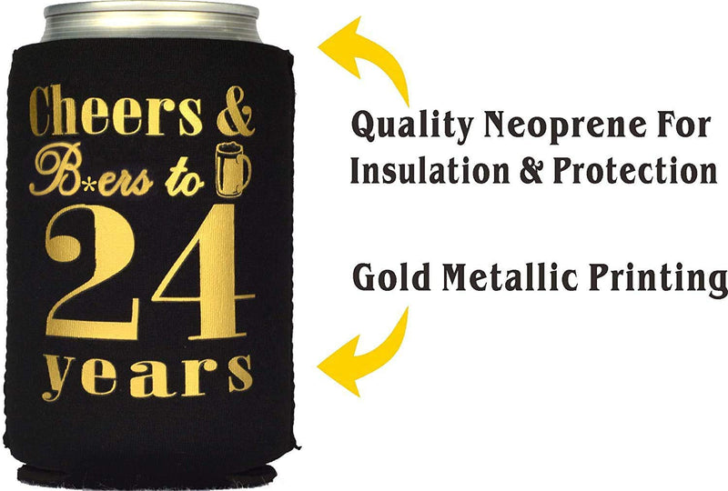 24th Birthday Gifts for Men, 24th Birthday Gifts, 24th Birthday Can Cooler, 24th Birthday