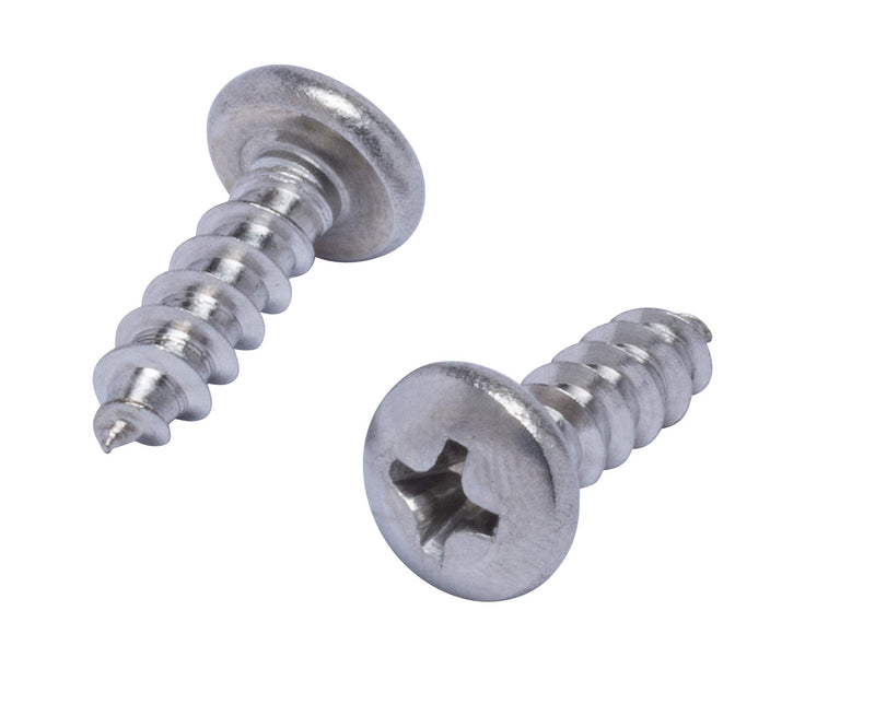 10 X 5/8" Stainless Pan Head Phillips Wood Screw, (100pc), 18-8 (304) Stainless Steel