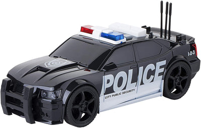 Friction Powered Emergency Police Rescue Vehicles Toy Set, Includes Police Car