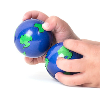 World Stress Ball Earth Stress Relief Toys Therapeutic Educational Balls Bulk 1 Dozen 2"