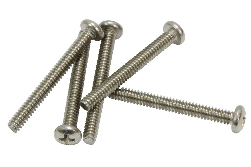 8-32 X 2" Stainless Pan Head Phillips Machine Screw (25 pc) 18-8 (304) Stainless Steel