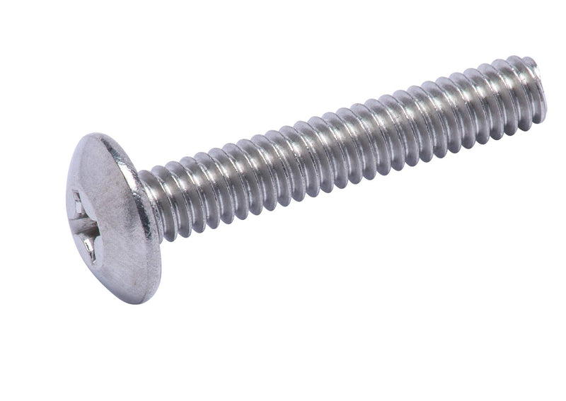 3/8"-16 X 3/4" Stainless Phillips Truss Head Machine Screw, (25pc), Coarse Thread, 18-8