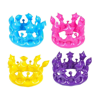 Kicko Inflatable Crowns - 13.25 Inch Majestic Crown Inflates for King, Queen, Prince