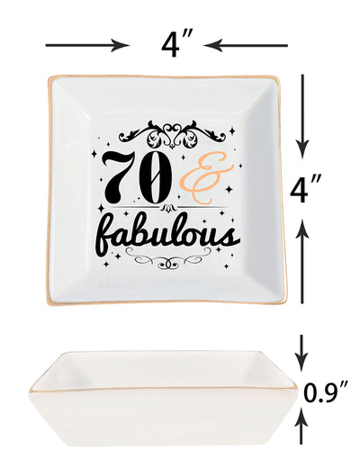 70th Birthday,70 Year Old Women Birthday Gifts,70th Birthday Jewelry Dish,70 Birthday