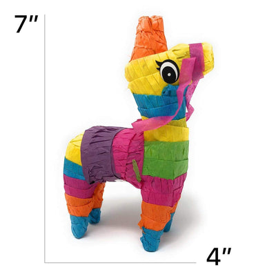 Kicko 3 Pack Mini Donkey Pinatas - 4 x 7 Inches - Bright and Colorful Party Supplies