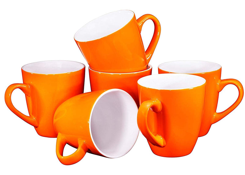 Coffee Mug Set Set of 6 Large-sized 16 Ounce Ceramic Coffee Mugs Restaurant Coffee Mugs