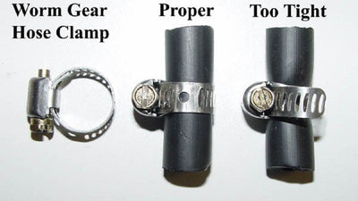 Katzco 12 Piece Assorted Hose Clamp Set - Stainless Steel Zinc Plated Worm Gear Clamp