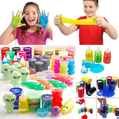 Kicko Putty and Slime Mega Pack - 50 Piece Assortment - Bottles and Cans of Colorful