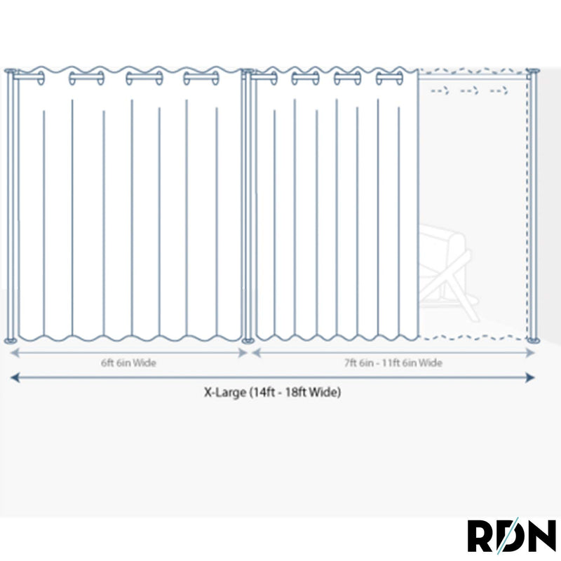 Zenfinit Room Divider Kit - Small B, 9ft Tall x 5ft - 6ft 8in Wide, Skylights (Room