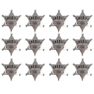 Kicko Metal Deputy Sheriff Badge - Pack of 12 Personalized Officer Name Tag Brooch