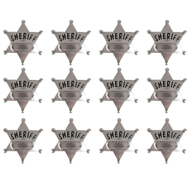 Kicko Metal Deputy Sheriff Badge - Pack of 12 Personalized Officer Name Tag Brooch