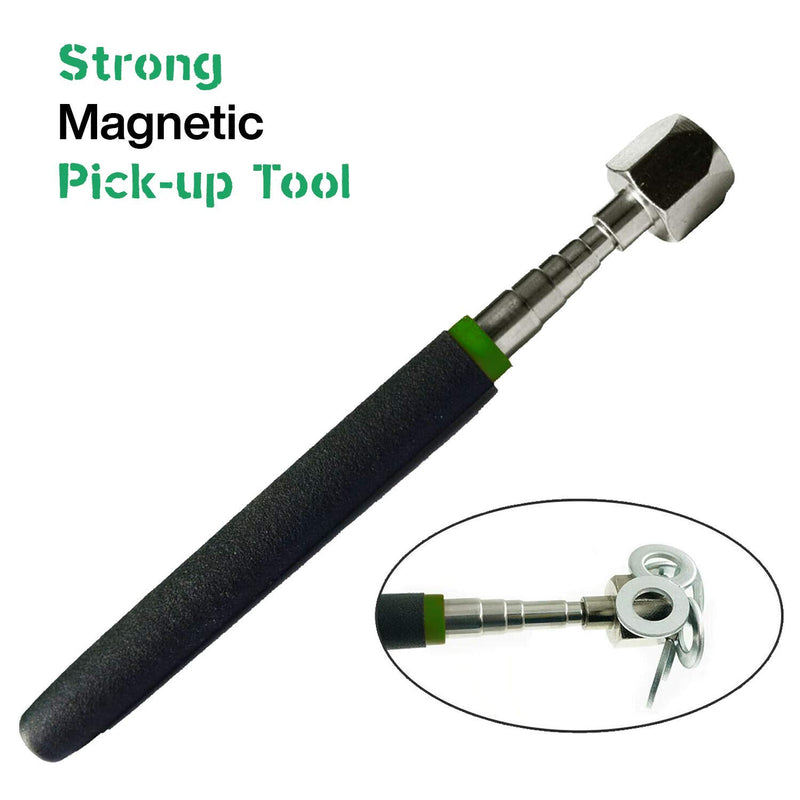 Katzco Telescoping Magnetic Pick-Up Tool with 15 lb Pull Capacity - 1 Pack, Colors Vary