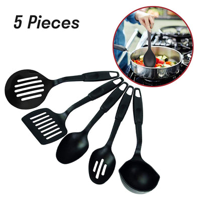 Kitch N' Wares Nylon Kitchen Utensils - Set of 5 - Non-Stick and Heat Resistant Tools