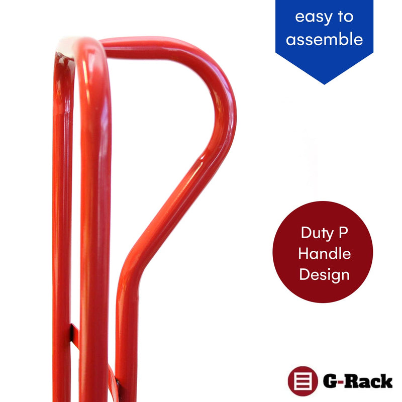 G-Rack P-Handle Hand Truck - High Back Steel Sack Barrow with Anti Puncture Tyres - Heavy