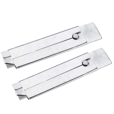 Katzco 2 Piece Single Edge Razor Blade Carton Cutter - Box Cutter Knife - All Metal Tap