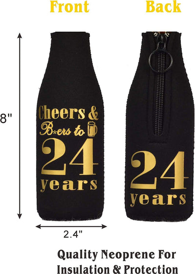 24th Birthday Gifts for Men, 24th Birthday Gifts, 24th Birthday Can Cooler, 24th Birthday