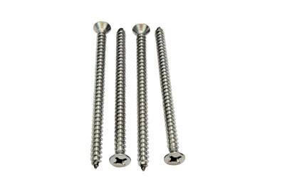 #12 X 3-1/2'' Stainless Flat Head Phillips Wood Screw, (25 pc), 18-8 (304) Stainless Steel Screws by Bolt Dropper