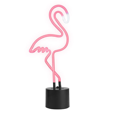 Amped & Co Flamingo Neon Desk Light, Real Neon, Pink, Large 17 x 6.7 inches, Home Decor