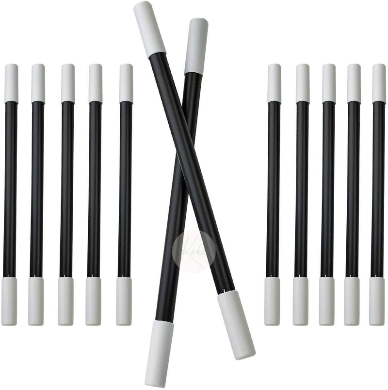 Kicko Black Plastic Canes - 12 Pack - 32 Inches - for Kids, Arts, Crafts, Party Favors