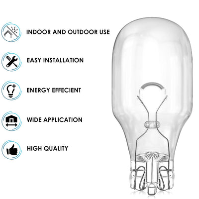 Noa Store 12 Volt 7 Watt Incandescent Light Bulb Pack of 10 Used as Landscape Path Lights