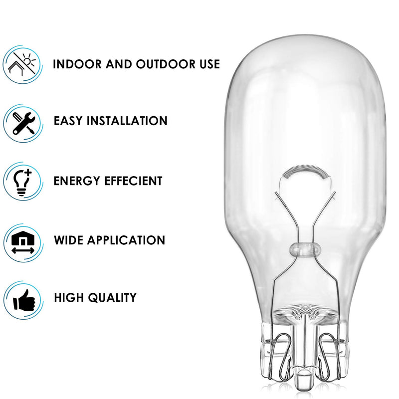 Noa Store 12 Volt 7 Watt Incandescent Light Bulb Pack of 10 Used as Landscape Path Lights