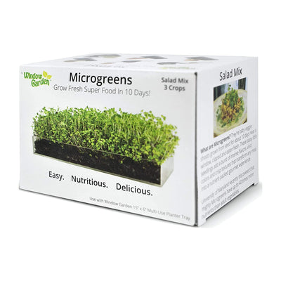 Window Garden Microgreen Assortment 5 Pack Refill  Use with Grow n Serve Kit, Multi-Use