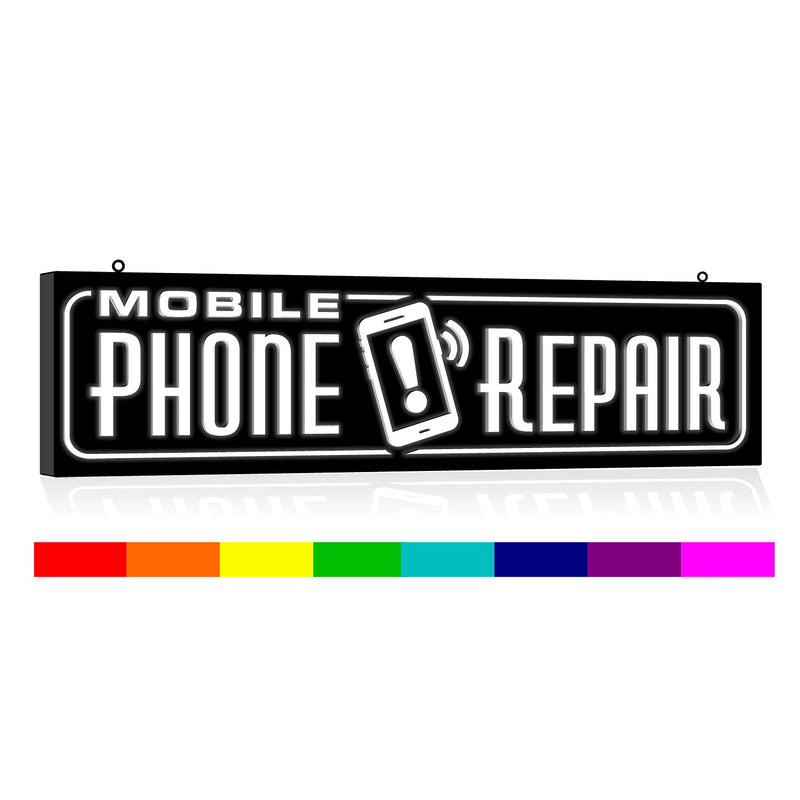 Tablet & Phone Repair Led Light Box Neon Sign - Bright Horizontal Wall Signage