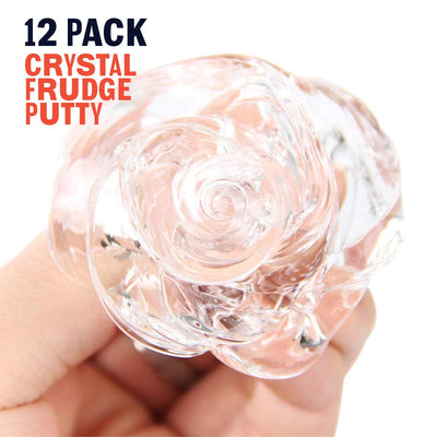 Kicko Crystal Frudge Putty - 12 Pack - 1.75 oz. per Container, Ideal for Sensory