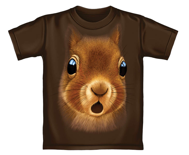 Dawhud Direct Squirrel Face Adult Tee Shirt (Adult Medium