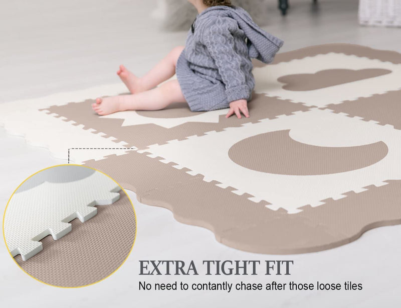 Baby Play Mat Tiles - 61" X 61" Extra Large, Non Toxic Foam Baby Floor Mat -